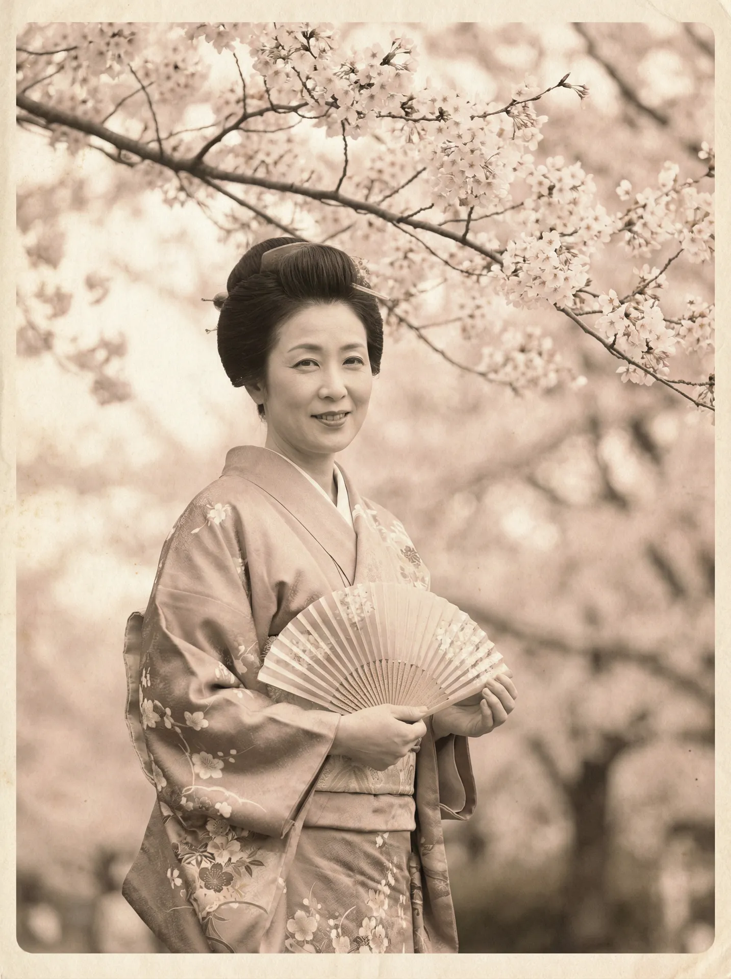 一位持扇的优雅 山岸逢花 | 精品山岸逢花影视 - 山岸逢花永久地址实时更新 在樱花树下的复古写真