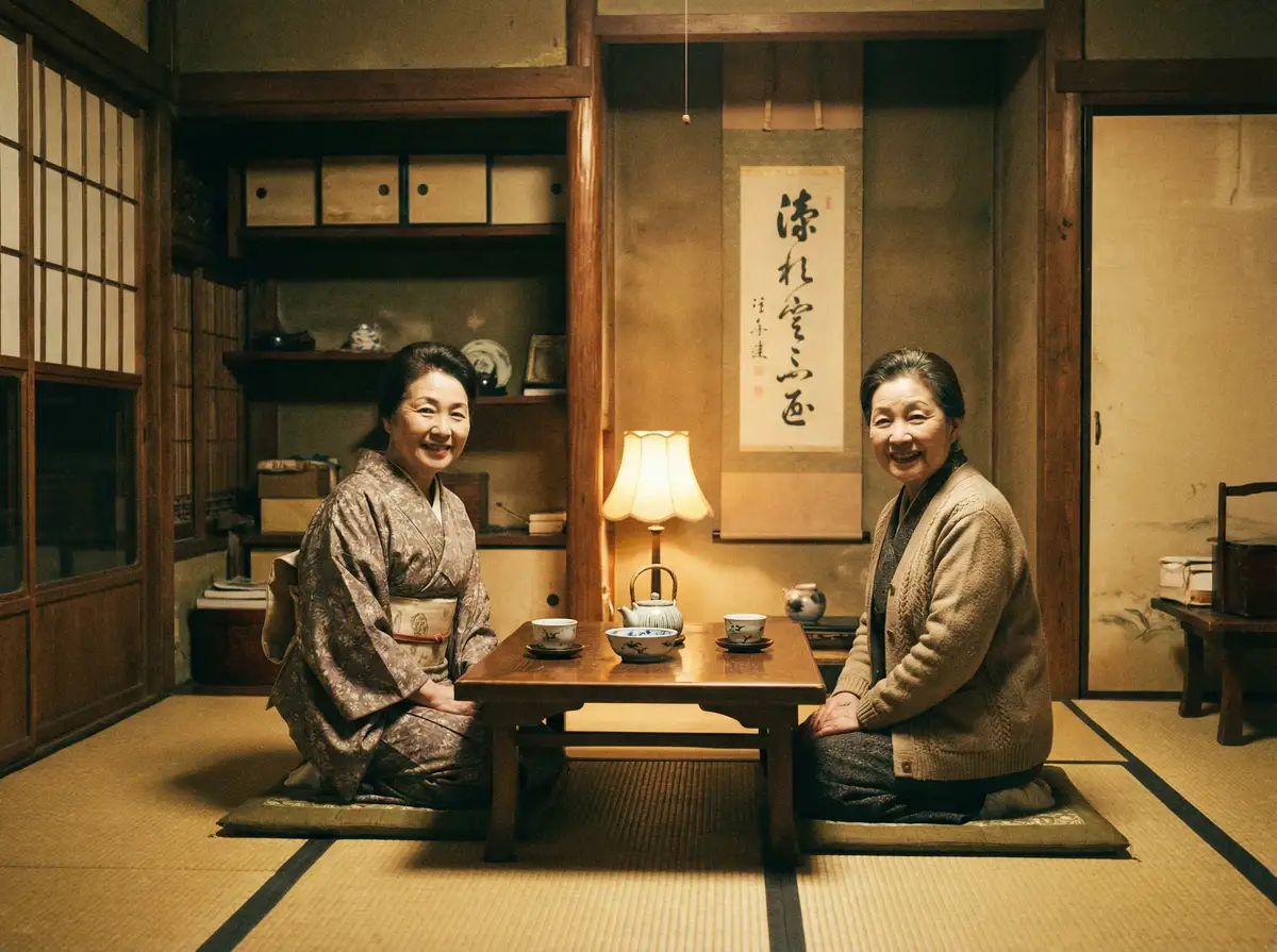 两位优雅的 山岸逢花 | 精品山岸逢花影视 - 山岸逢花永久地址实时更新 在日式茶室中品茶交谈
